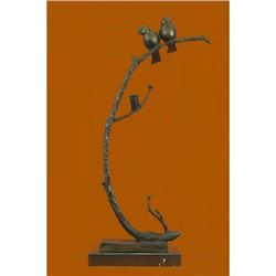 Love Birds Bronze Sculpture on Marble Base Statue