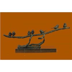 Love Birds Bronze Sculpture on Marble Base Figurine
