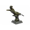 Image 1 : Bronze Roaring Nude Lady Sculpture on marble base