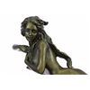 Image 2 : Bronze Roaring Nude Lady Sculpture on marble base