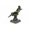 Image 6 : Bronze Roaring Nude Lady Sculpture on marble base