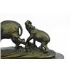 Image 2 : African Safari Elephant Bronze Statue on marble base Sculpture