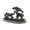 Image 8 : African Safari Elephant Bronze Statue on marble base Sculpture