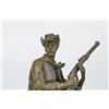 Image 2 : Western Cowboy With Gun Bronze Statue on Marble base Rodeo Bronco Rider Sculpture