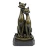 Image 1 : Cat Bronze Figurine On marble Base Sculpture