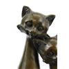 Image 2 : Cat Bronze Figurine On marble Base Sculpture