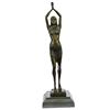 Image 1 : Egyptian Dancer Bronze Figurine on marble base Sculpture