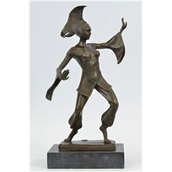 A Dancer Bronze Statue on marble base Sculpture