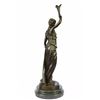 Image 8 : Roman Girl Bronze Statue on Marble base Sculpture