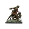 Image 1 : Hercules Killing Stag Bronze Statue on Marble Base Sculpture