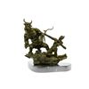 Image 1 : Beautiful Woman Warrior Fighting Demon Bronze Sculpture