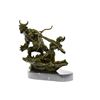 Image 5 : Beautiful Woman Warrior Fighting Demon Bronze Sculpture