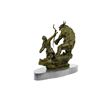 Image 6 : Beautiful Woman Warrior Fighting Demon Bronze Sculpture