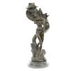 Image 1 : Nude Egyptian Princess protected by a cobra Snake Bronze Sculpture