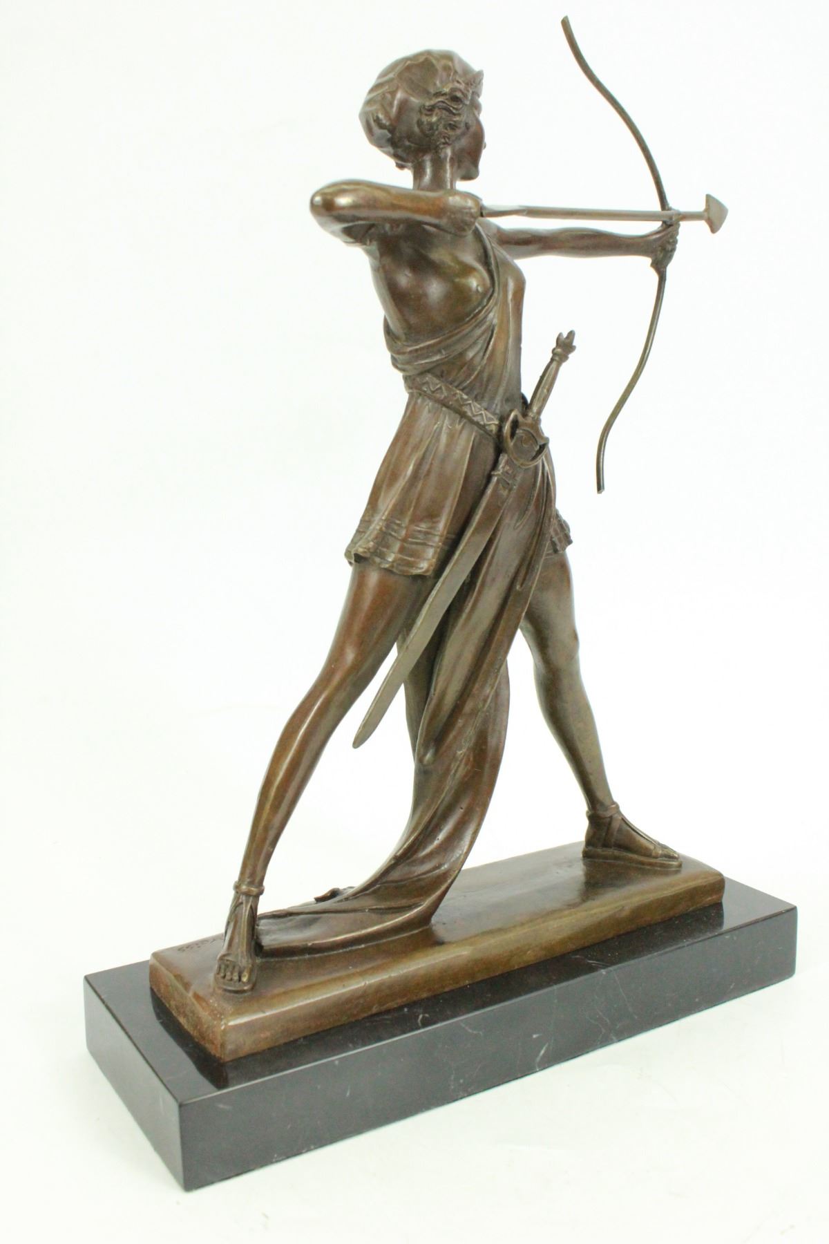 Diana Huntress Figurine Bronze Sculpture