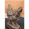 Image 2 : Chicken Farm Animal Edition Bronze Sculpture on Marble Base Figurine