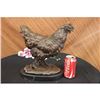 Image 5 : Chicken Farm Animal Edition Bronze Sculpture on Marble Base Figurine