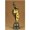 Image 4 : Art Nouveau Bronze Statue on Marble base Sculpture