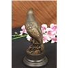 Image 4 : Lovely Bird Genuine Pure Hot Cast Bronze Statue on Marble Sculpture Figure