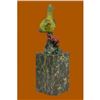 Image 5 : Hot Cast Multi Color Patina Love Bird Bronze Sculpture on Marble Base Statue