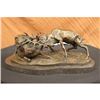 Image 1 : Elk Deer Stag Ranch Bronze Sculpture on Marble Base Statue