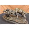 Image 3 : Elk Deer Stag Ranch Bronze Sculpture on Marble Base Statue