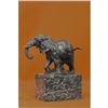 Image 1 : Elephant Bronze Sculpture on Marble Base Statue