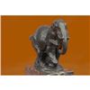 Image 2 : Elephant Bronze Sculpture on Marble Base Statue