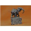 Image 5 : Elephant Bronze Sculpture on Marble Base Statue