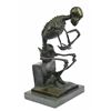 Image 5 : Skull Skeleton thinker Bronze Sculpture