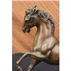 Image 2 : 15" French Bronze Eximous Monkey Sit Horse Statue