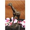 Image 4 : Tall Giraffe Animal Bronze Sculpture on Mrbale Base Figurine