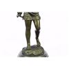 Image 3 : Girl with Cat Laporte Bronze Statue on marble base