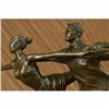 Image 2 : Ice skating Bronze Sculpture on Marble base Statue