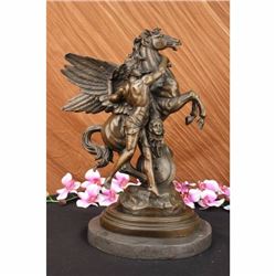 Peruses and Pegasus Greek Mythology Hero Bronze Statue