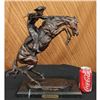 Image 5 : Bronco Buster On Marble Base Bronze Sculpture