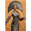 Image 2 : Girl Byzantine Bronze Sculpture on Marble Base Figurine