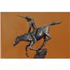 Image 5 : Cowboy With Gun Bronze Sculpture on Marble Base Statue