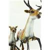 Image 2 : Special Patina Two Running Stags Bronze Sculpture