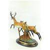 Image 5 : Special Patina Two Running Stags Bronze Sculpture
