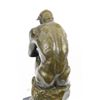 Image 2 : Thinker Symbol of Philosophy Bronze Sculpture on Marble Base Figure