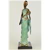 Image 1 : Graceful Egyptian Dancer Model Bronze Sculpture on Marble Base Figurine