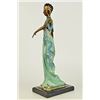 Image 7 : Graceful Egyptian Dancer Model Bronze Sculpture on Marble Base Figurine