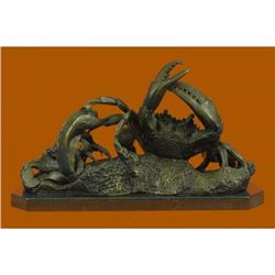 Lobster sea life Bronze Sculpture on marble base