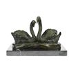 Image 1 : Two Swan Dancing Bronze Sculpture