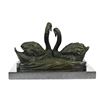 Image 7 : Two Swan Dancing Bronze Sculpture