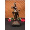 Image 1 : Exotic Sexy Girl Bronze Sculpture on marble base Statue
