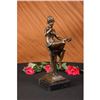 Image 6 : Exotic Sexy Girl Bronze Sculpture on marble base Statue