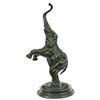 Image 8 : Happy Elephant Bronze Sculpture on Marble Base Figurine