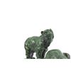 Image 2 : Green Patina Grizzle Bear Family On A Tree Stub Bronze Sculpture